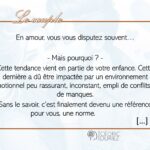 En amour, vous vous disputez souvent ; Cédric Duriez